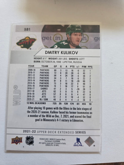 Dmitry Kulikov Upper Deck Extended Series #581 [Minnesota Wild]