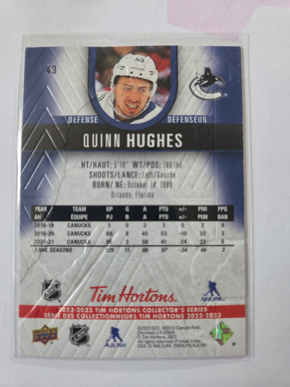 Quinn Hughes Upper Deck Tim Hortons #43 [Vancouver Canucks]
