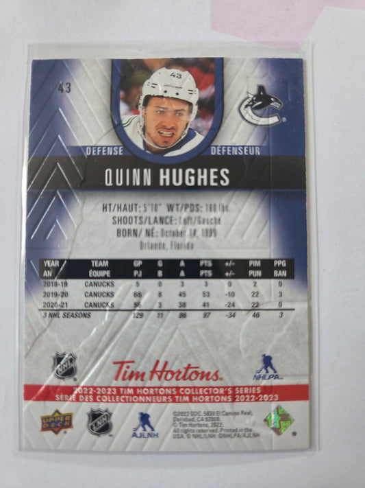 Quinn Hughes Upper Deck Tim Hortons #43 [Vancouver Canucks]