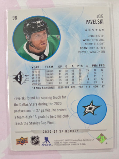 Joe Pavelski Blue SP Hockey #98 [Dallas Stars]