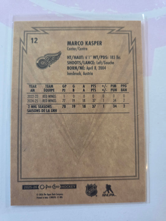 Marco Kasper O-Pee-Chee Hockey #12 [Detroit Red Wings]