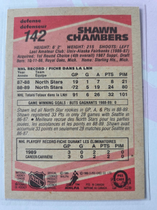 Shawn Chambers O-Pee-Chee Hockey #142 [Minnesota North Stars]