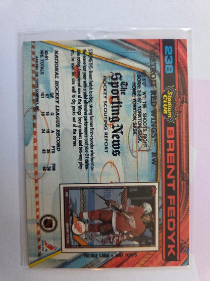 Brent Fedyk Topps Stadium Club #238 [Detroit Red Wings]