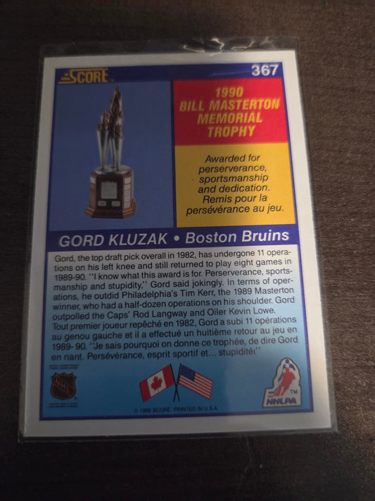 Gord Kluzak Score Bill Masterton Memorial Trophy #367 [Boston Bruins]