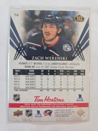 Zach Werenski Upper Deck 10th Edition #94 [Columbus Blue Jackets]