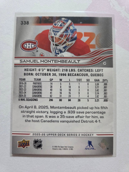 Samuel Montembeault Upper Deck Series 2 #338 [Montreal Canadians]