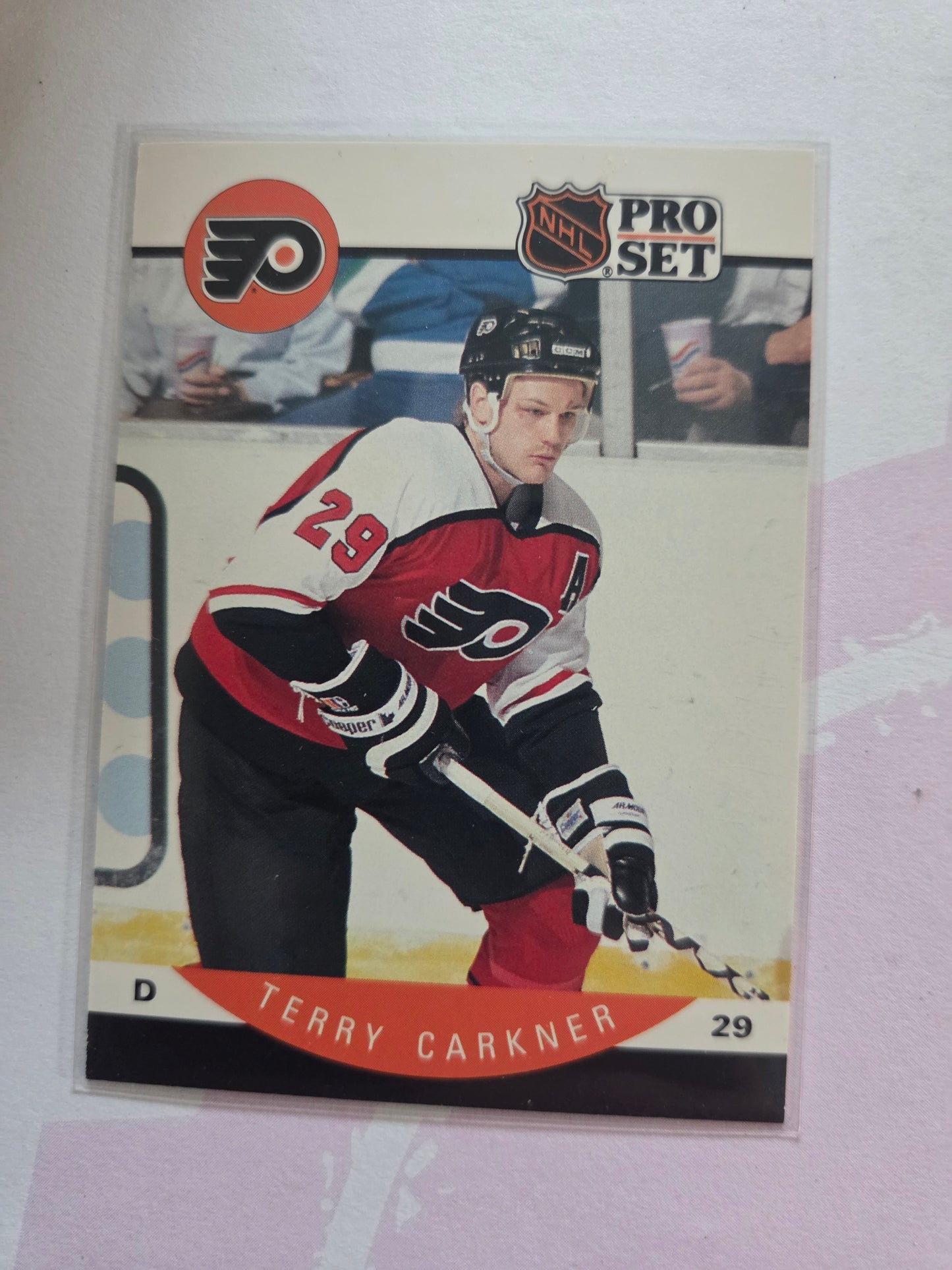 Terry Carkner NHL Pro Set #212 [Philadelphia Flyers]