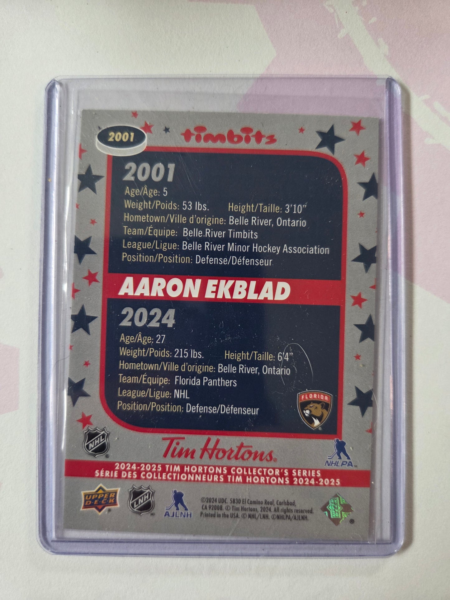 Aaron Ekblad Upper Deck Tim Hortons Timbits [Florida Panthers]