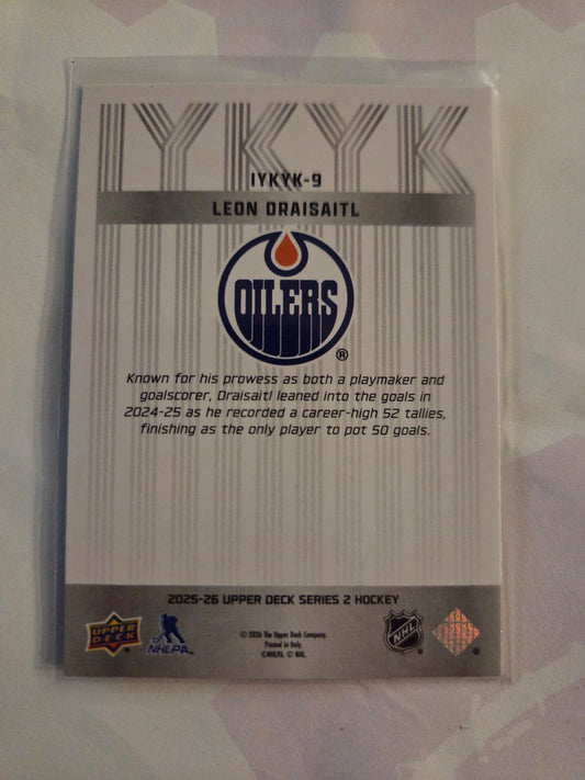 Leon Draisaitl Upper Deck Series 2 IYKYK [Edmonton Oilers]