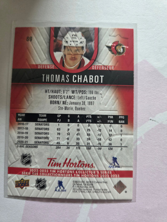 Thomas Chabot Upper Deck Tim Hortons #69 [Ottawa Senators]