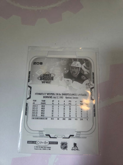 Jonas Brodin O-Pee-Chee Hockey #208 [Minnesota Wild]