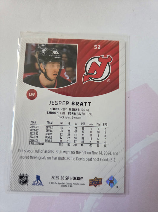 Jesper Bratt SP Hockey #52 [New Jersey Devils]