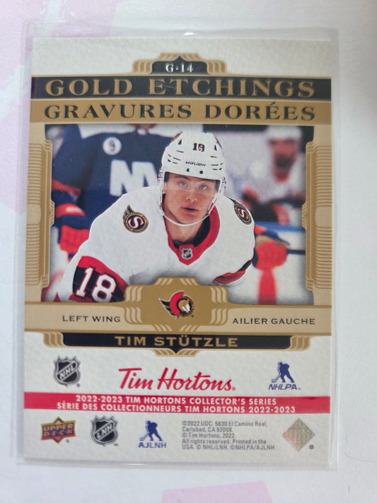 Tim Stützle Upper Deck Gold Etchings [Ottawa Senators]