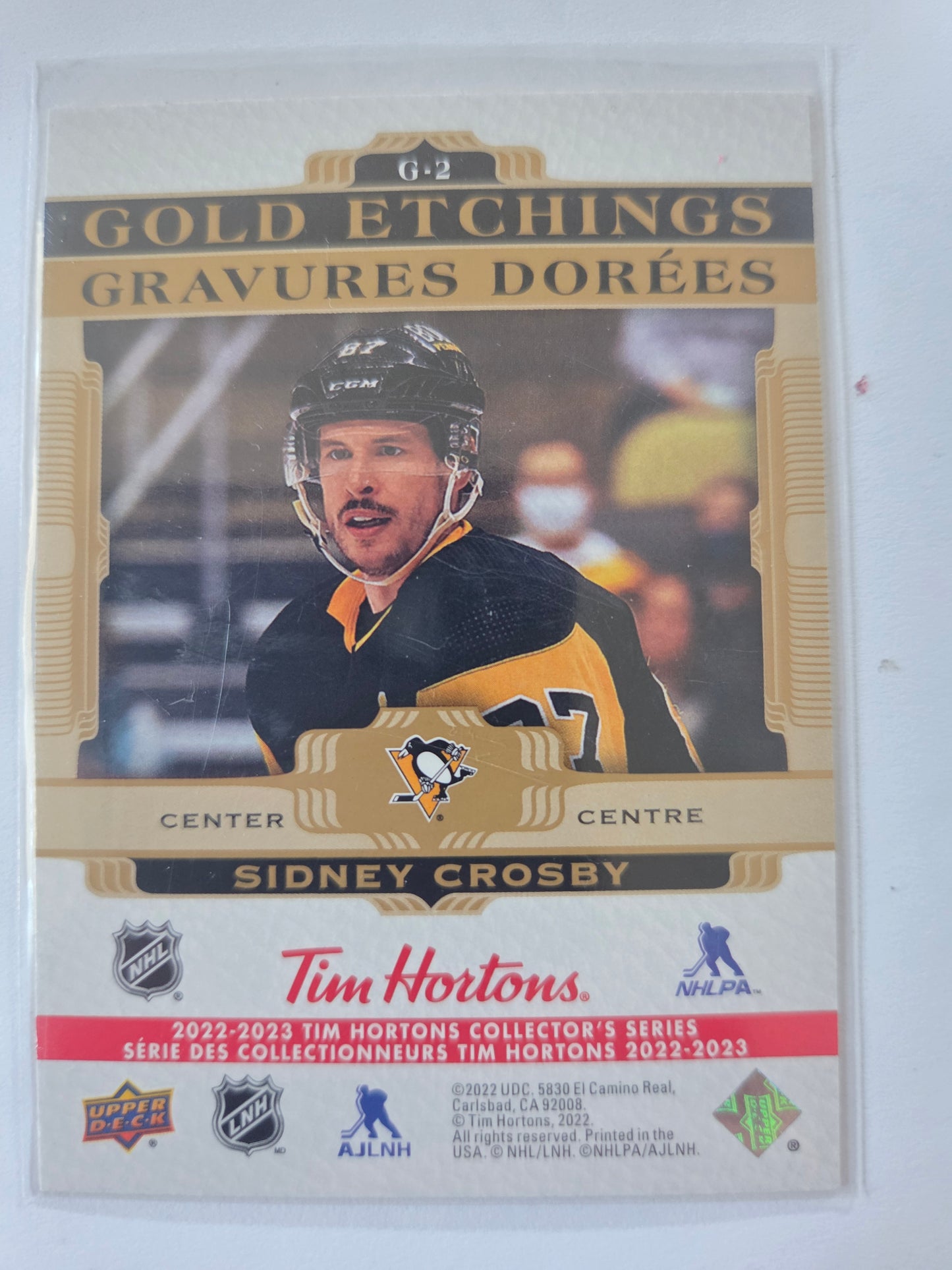 Sidney Crosby Upper Deck Gold Etchings [Pittsburgh Penguins]