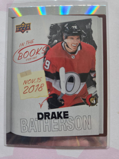 Drake Batherson Upper Deck In the Books [Ottawa Senators]