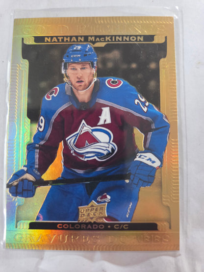 Nathan MacKinnon Upper Deck Gold Etchings [Colorado Avalanche]
