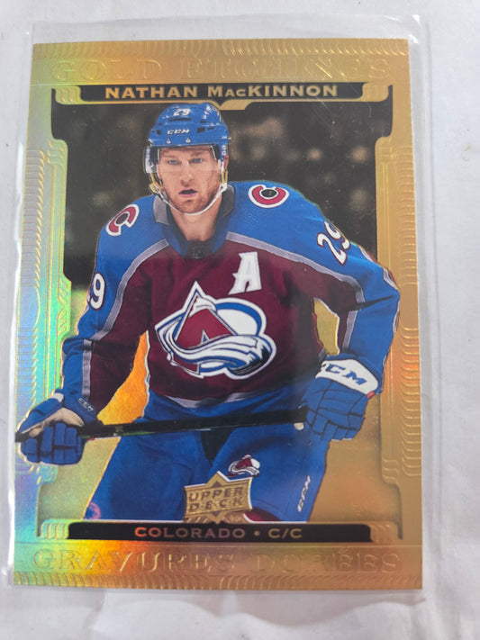 Nathan MacKinnon Upper Deck Gold Etchings [Colorado Avalanche]