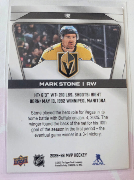 Mark Stone Upper Deck MVP Hockey #192 [Las Vegas Golden Knights]