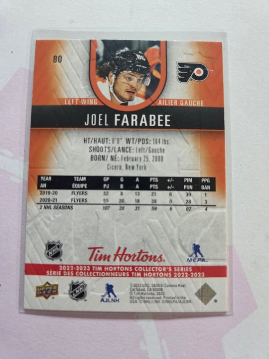 Joel Farabee Upper Deck Tim Hortons #80 [Philadelphia Flyers]