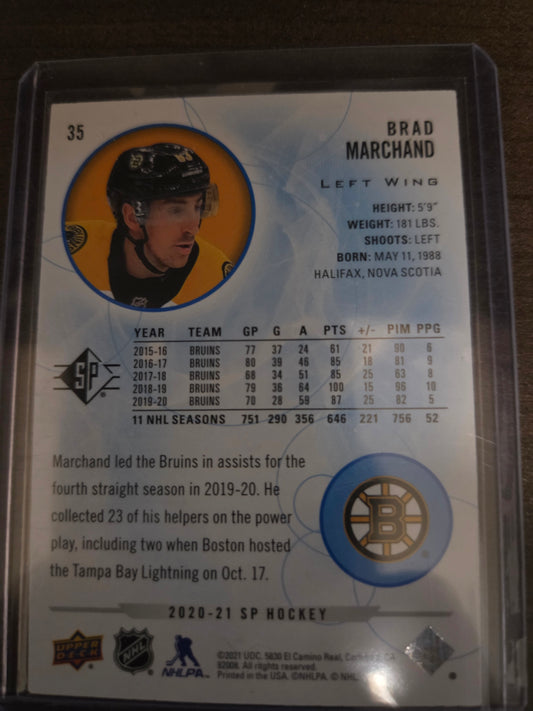 Brad Marchand Blue SP Hockey #35 [Boston Bruins]