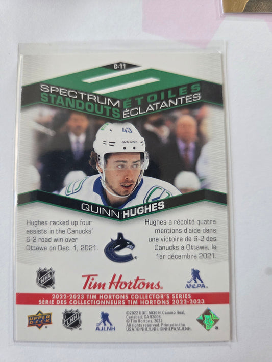 Quinn Hughes Upper Deck Spectrum Standouts [Vancouver Canucks]