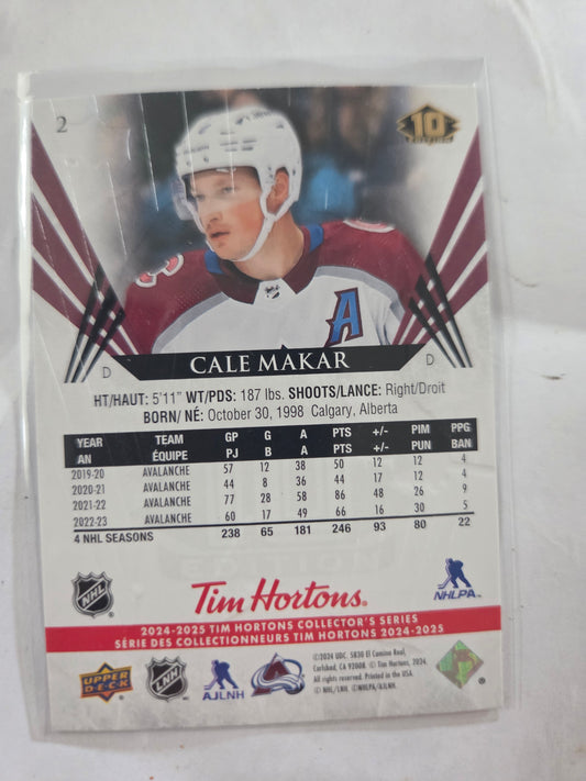Cale Makar Upper Deck 10th Edition #2 [Colorado Avalanche]