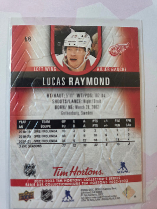 Lucas Raymond Upper Deck Tim Hortons #66 [Detroit Red Wings]