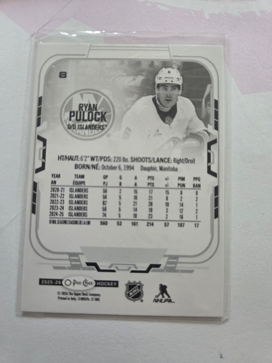 Ryan Pulock O-Pee-Chee Hockey #8 [New York Islanders]
