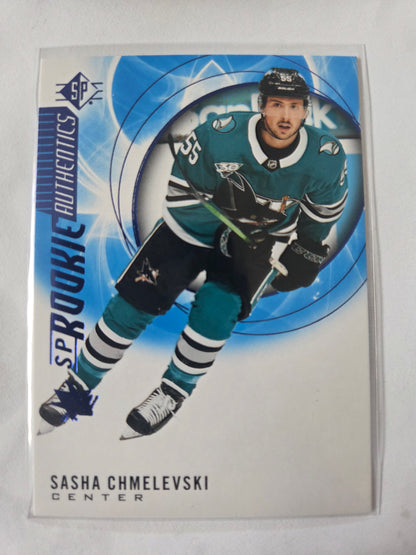Sasha Chmelevski SP Hockey Blue Rookie Authentics #113 [San Jose Sharks]