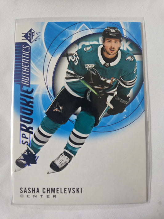 Sasha Chmelevski SP Hockey Blue Rookie Authentics #113 [San Jose Sharks]