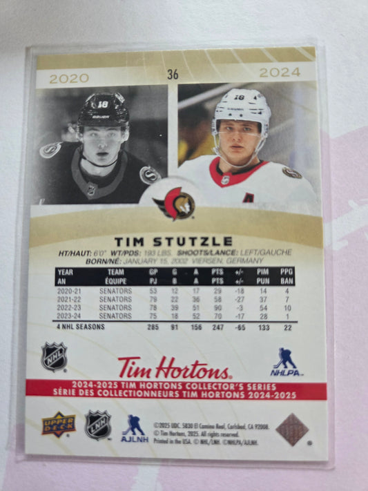 Tim Stützle Tim Hortons Upper Deck #36 [Ottawa Senators]