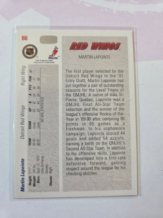 Martin Lapointe Upper Deck 1997 Draft Choice #66 [Detroit Red Wings]