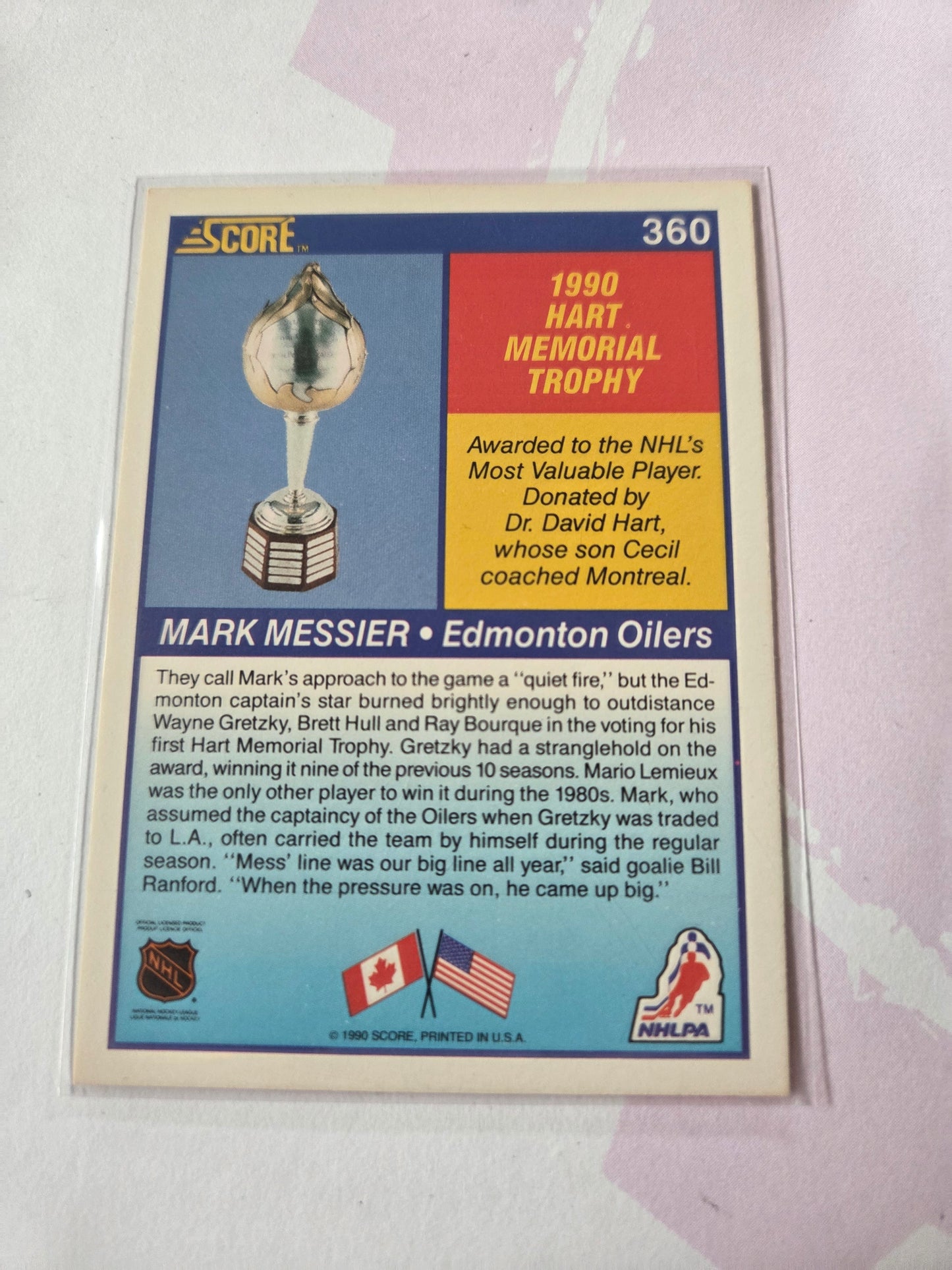 Mark Messier NHL Score 1990 Hart Memorial Trophy #360 [Edmonton Oilers]