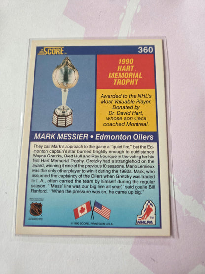 Mark Messier NHL Score 1990 Hart Memorial Trophy #360 [Edmonton Oilers]