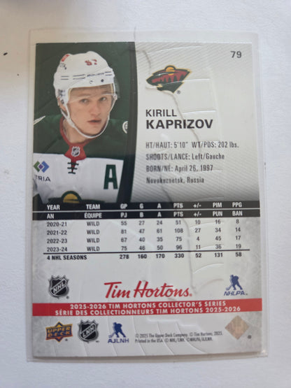 Krill Kaprizov Upper Deck Tim Hortons #79 [Minnesota Wild]