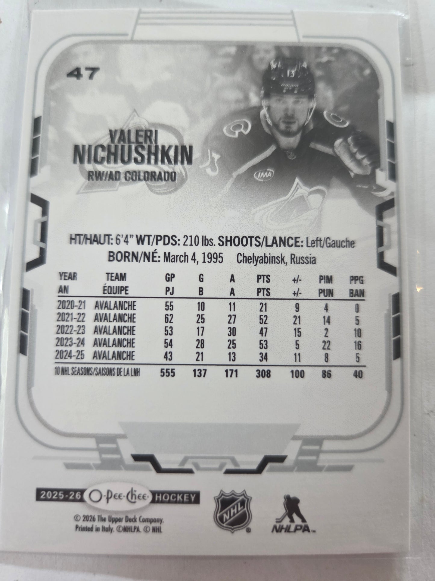 Valeri Nichushkin O-Pee-Chee Hockey #47 [Colorado Avalanche]
