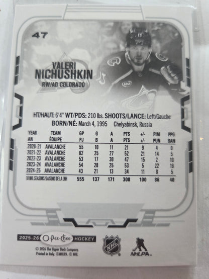 Valeri Nichushkin O-Pee-Chee Hockey #47 [Colorado Avalanche]