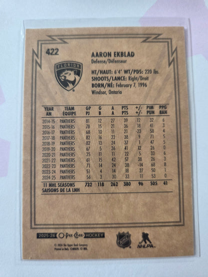 Aaron Ekblad O-Pee-Chee Hockey #422 [Florida Panthers]