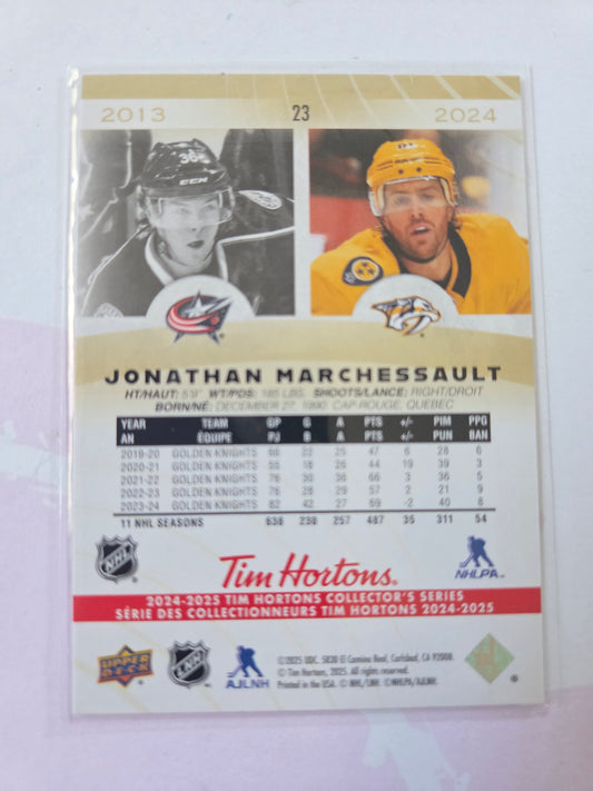 Jonathan Marchessault Tim Hortons Upper Deck #23 [Nashville Predators]