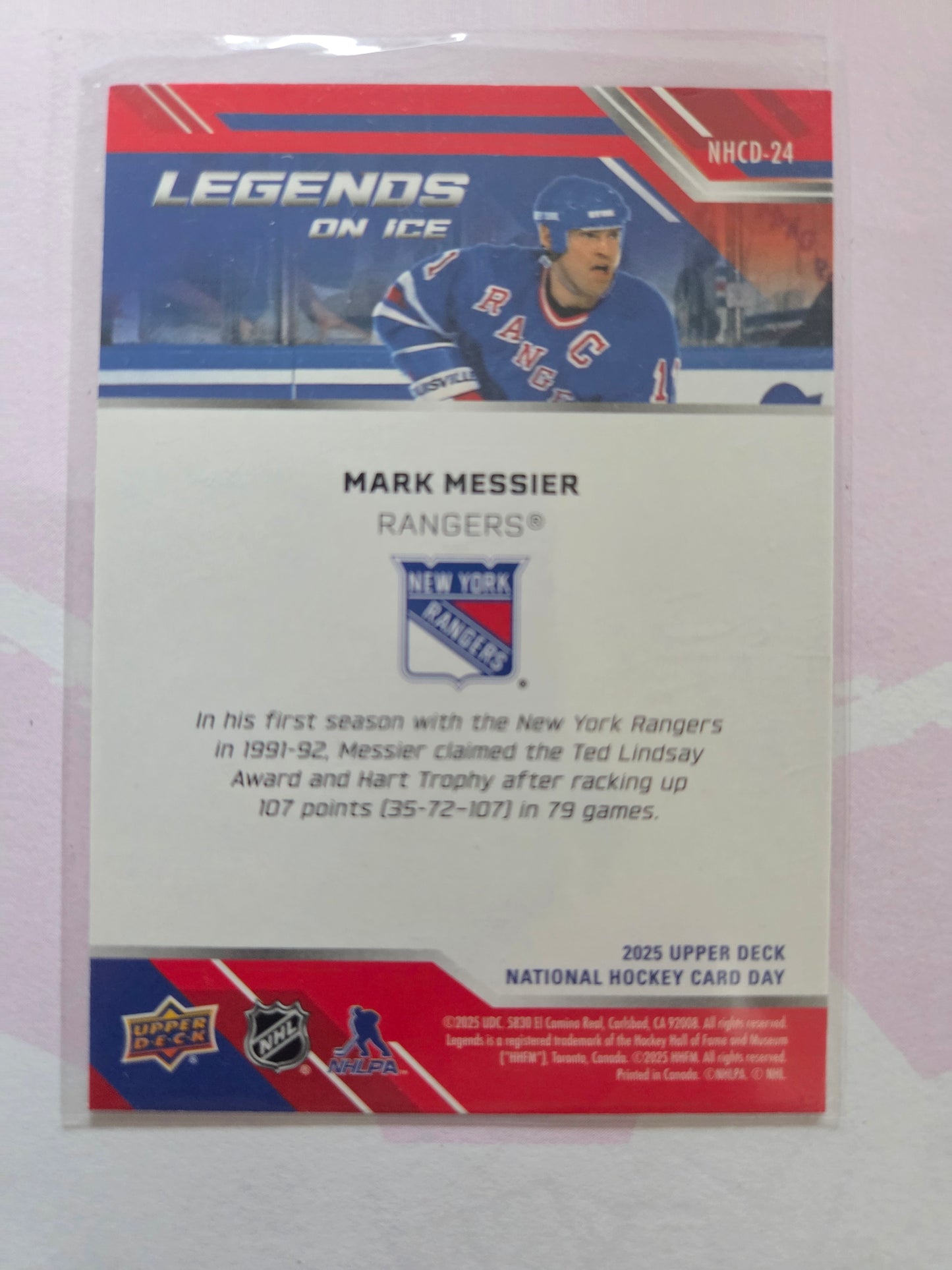 Mark Messier Upper Deck National Card Day [New York Rangers]