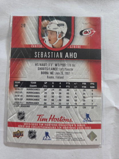 Sebastian Aho Upper Deck Tim Hortons #20 [Carolina Hurricanes]