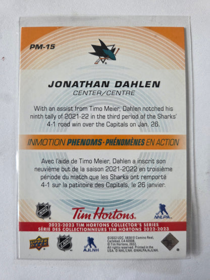 Jonathan Dahlen Upper Deck Inmotion Phenoms [San Jose Sharks]
