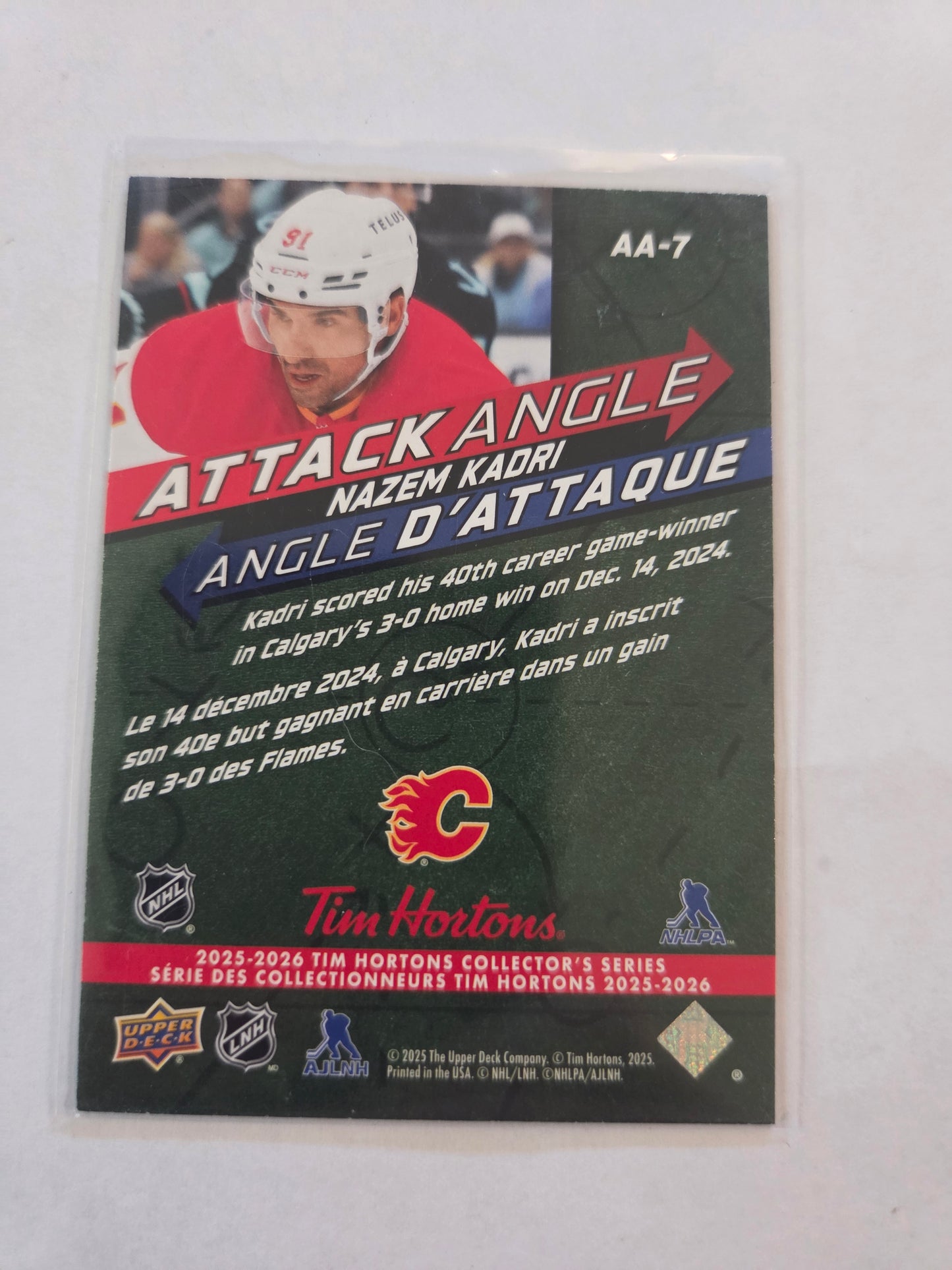 Nazem Kadri Upper Deck Attack Angle [Calgary Flames]