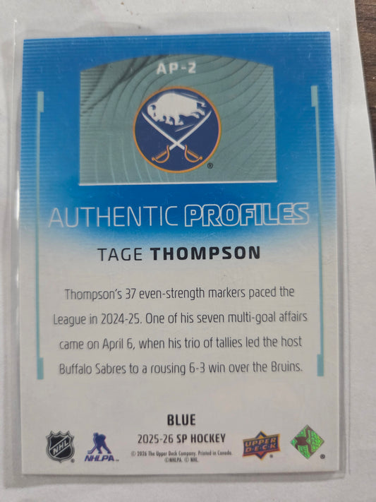 Tage Thompson Blue SP Hockey Authentic Profiles [Buffalo Sabres]