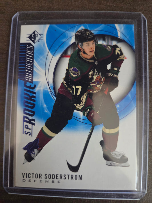 Victor Soderstrom Blue Upper Deck SP Rookie Authentics #109 [Arizona Phoenix Coyotes]