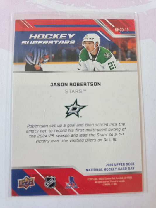 Jason Robertson Upper Deck National Hockey Card Day Hockey Superstars [Dallas Stars]