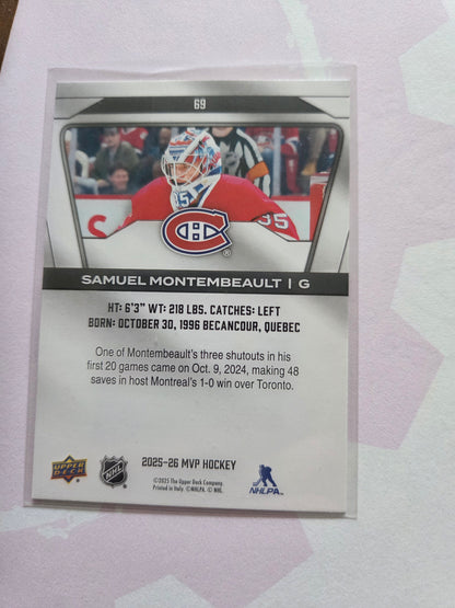 Samuel Montembeault Upper Deck MVP Hockey #69 [Montreal Canadians]