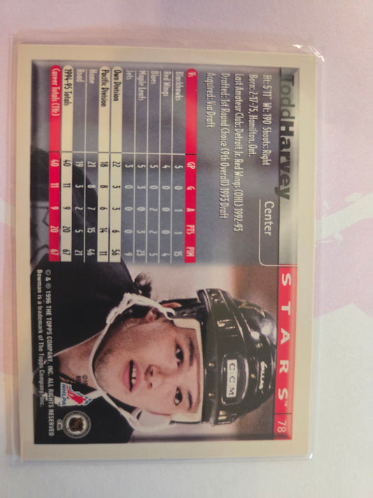 Todd Harvey NHL Bowman #78 [Dallas Stars]