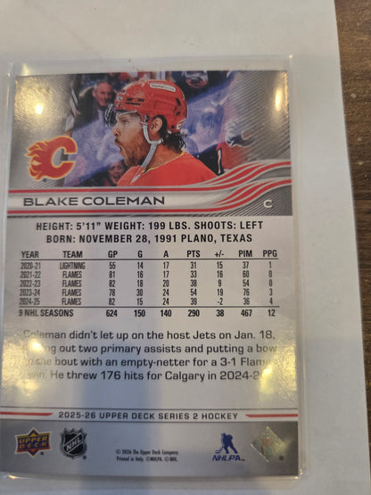 Blake Coleman Upper Deck Series 2 #274 [Calgary Flames]