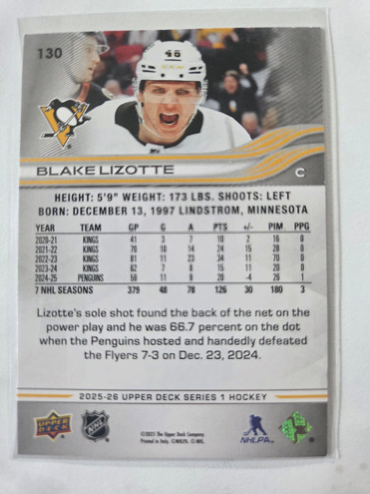 Blake Lizotte Upper Deck Series 1 #130 [Pittsburgh Penguins]